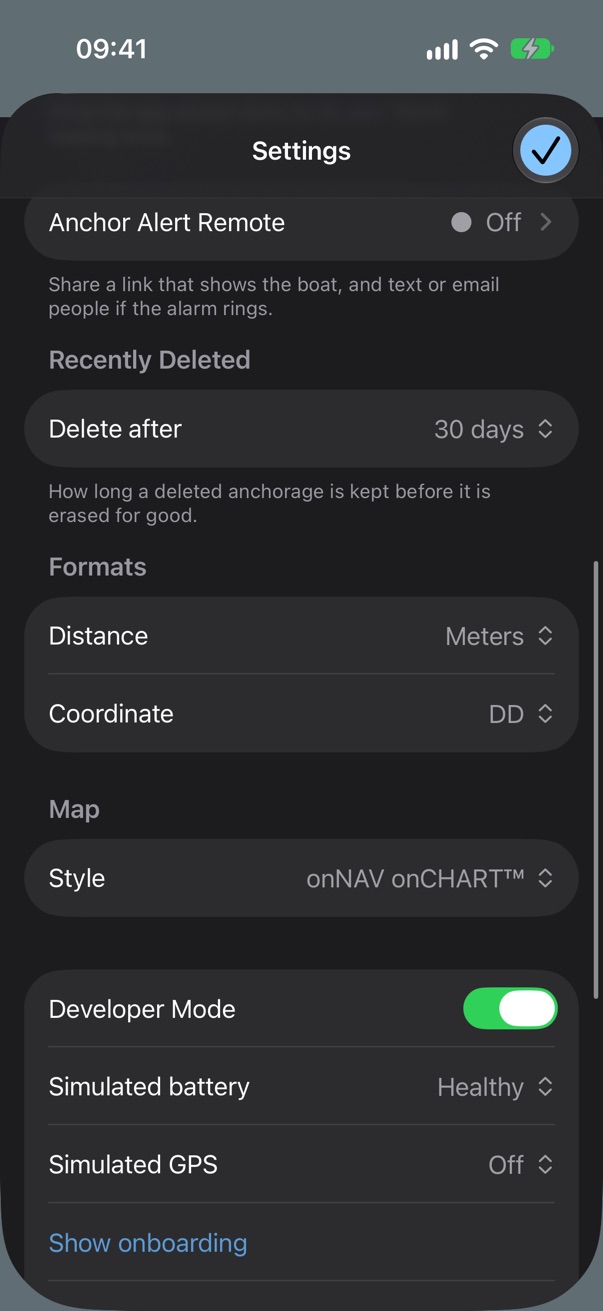 Settings, lower